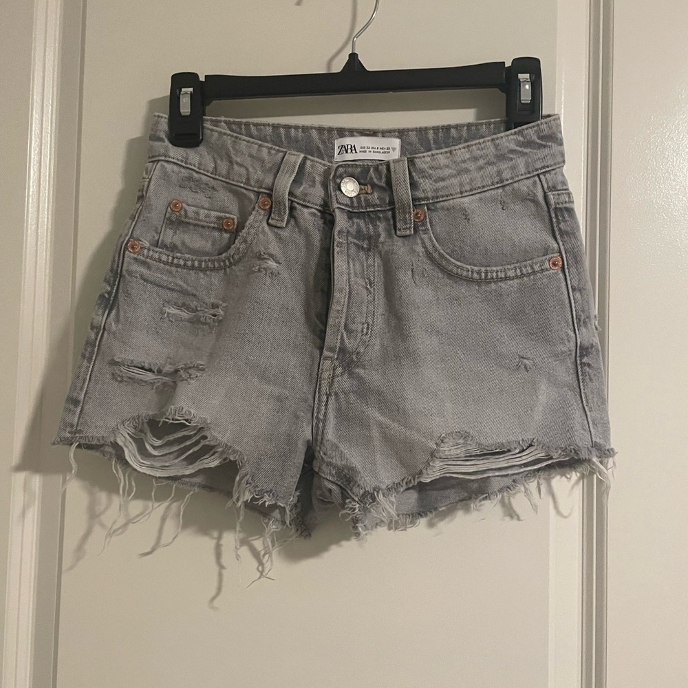Zara grey Jean shorts